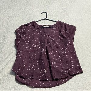 Fun 2 Fun Plum Speckled Blouse